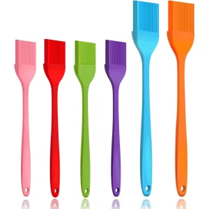6PCSPremiumCookingBrush，MulticolorSiliconeBastingBrush