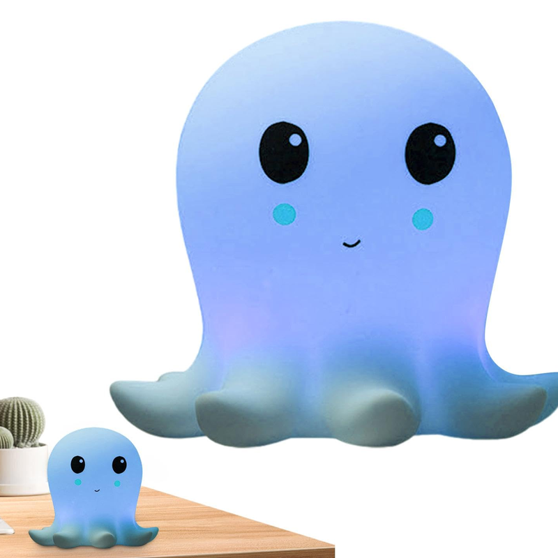 Matte Coating Silicone Compression Molding Kid Silicone Octopus Night Lights Manufacturers4