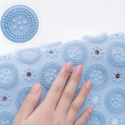 Custom silicone bath mats