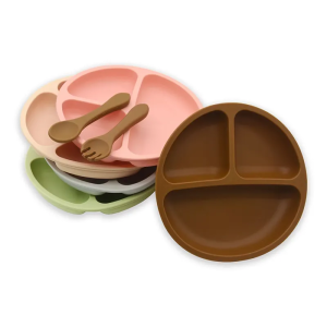 OEM Soft Baby Toddler Divided Silicone Plates for Food Feeding Application Suppliers1