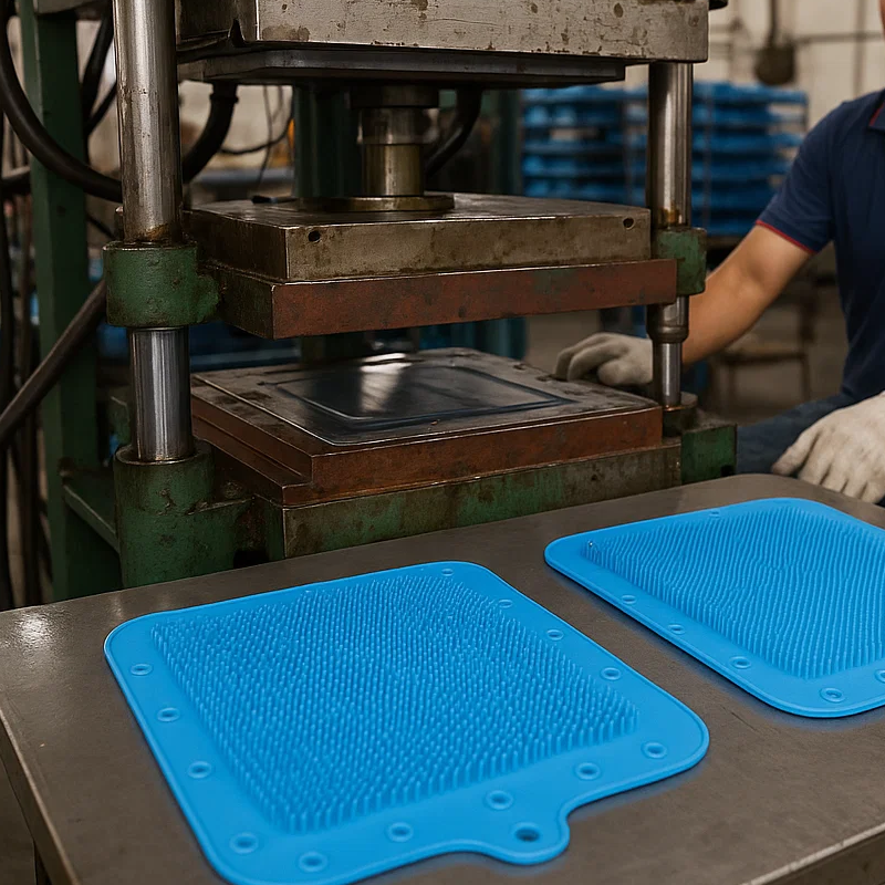 What Is One-Stop Manufacturing of Custom Silicone Shower Scrubber Mats3