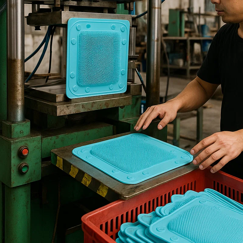 What Is One-Stop Manufacturing of Custom Silicone Shower Scrubber Mats7