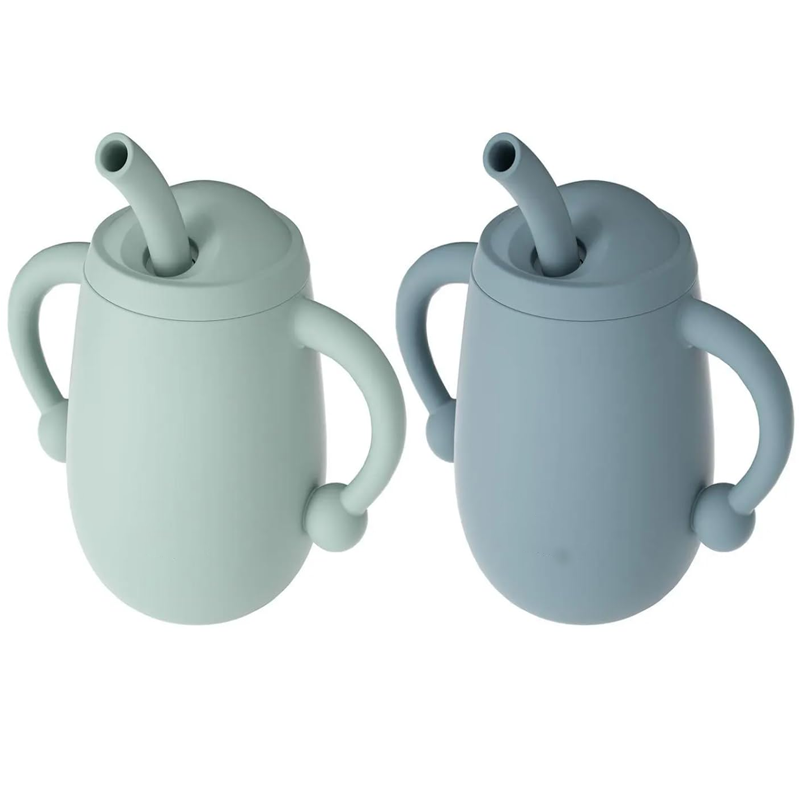 Customized Food Grade Silicone Baby Cups With Straws and Lids for Toddler Training Manufacturing4