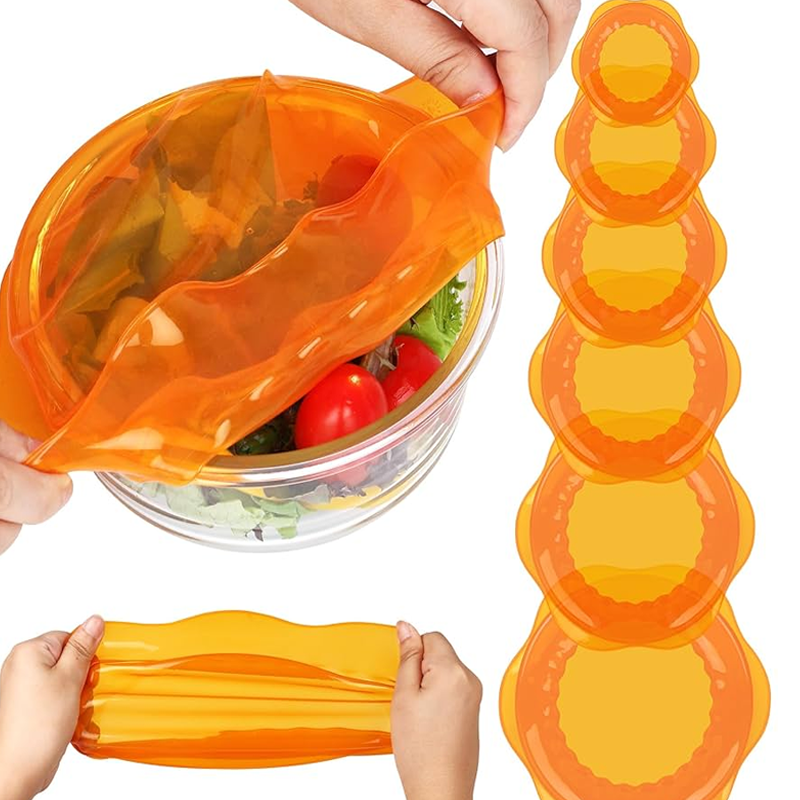 OEM Silicone Compression Molding Reusable Silicone Stretch Cover Lids for Food Storage Containers Factory4