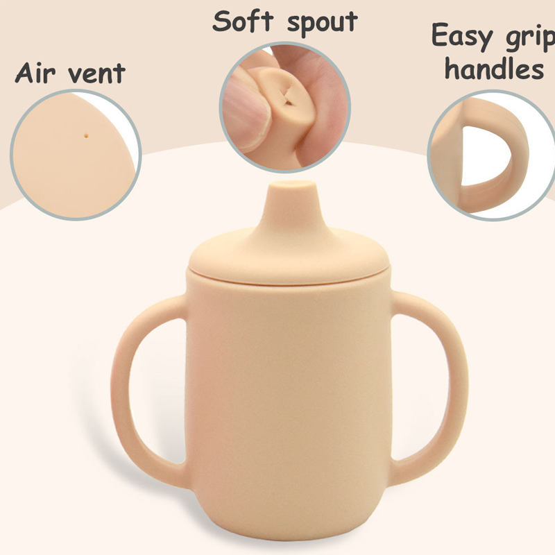 Personalized Reusable 100% Silicone Baby Training Sippy Cup for Baby Toddler Factory4